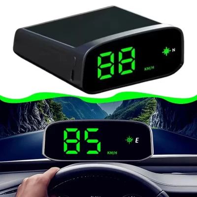 Auto GPS Speedometer Car HUD Head Up Display Solar/Type-C Charging Car Smart Digital Alarm Reminder Meter KM/H And MP/H Display