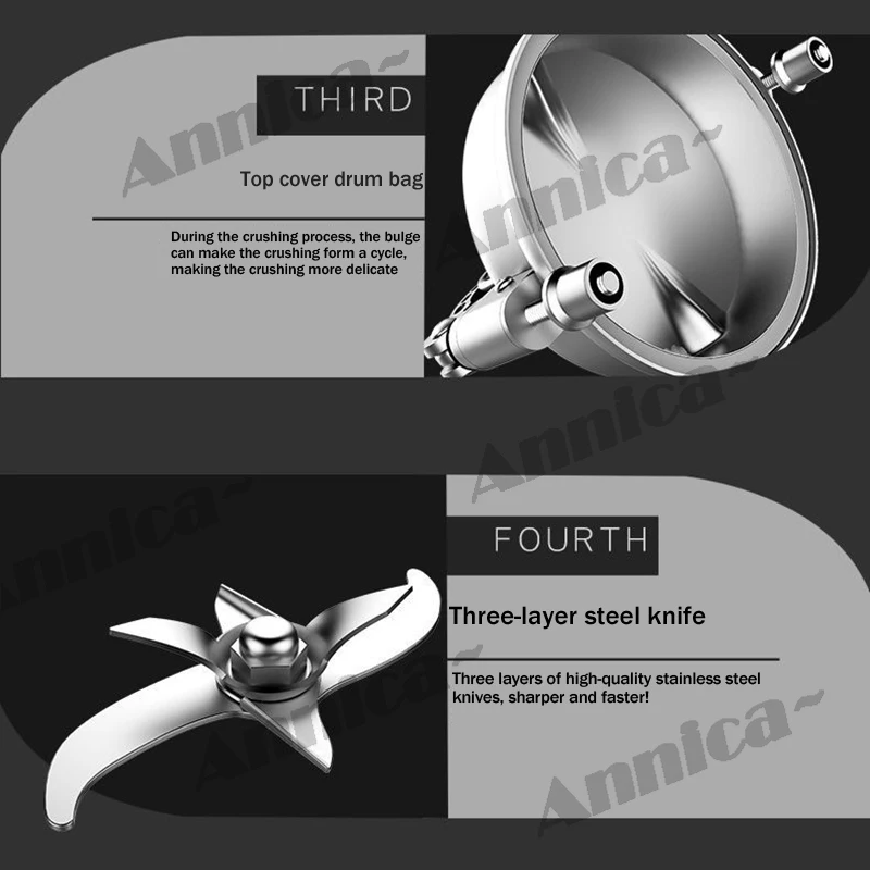 220V 800g Grains Spices Cereals Coffee Dry Food Grinder Mill Grinding Machine Flour Powder crusher 3000W 34000r/min - Image 6