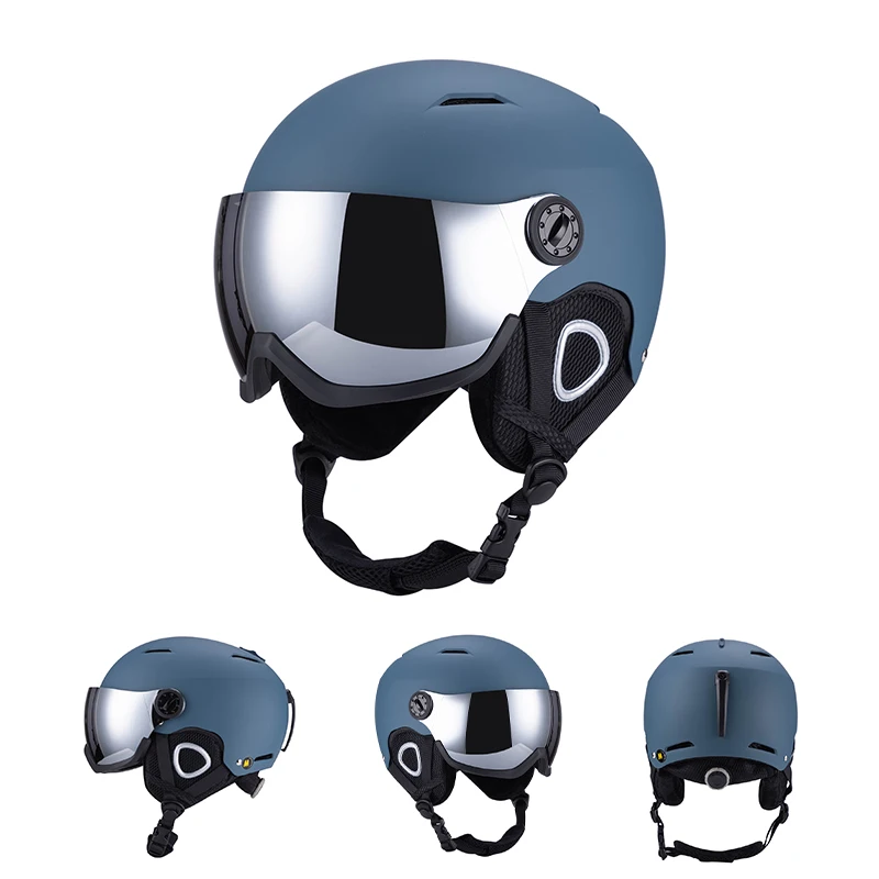 Horntour 2024 Capacete de esqui com óculos Capacete quente ABC + EPS Capacete de esqui de alta qualidade Esportes ao ar livre Capacete de skate de esqui - Image 6