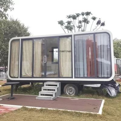 Factory Custom High Quality Sleep Hotel Sandwich Garden Office Portable Cabin Outdoor Modular House Prefab Villa