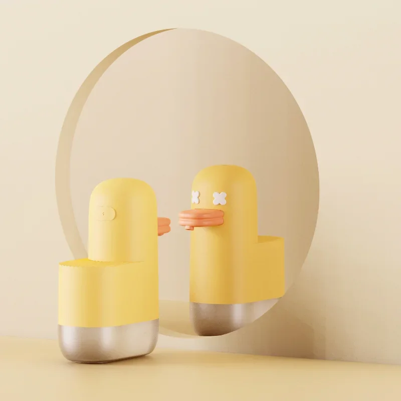 Distribuidor automático recarregável do sabão, Pato amarelo bonito, Distribuidor líquido infravermelho do sabão, Decoração home, 350ml - Image 5