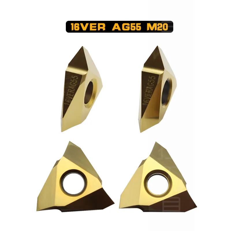16VER AG55 16VER AG60 TP04 M20 Carbide Insert 16VER Inserts And Tool Holder SER1616H16-V/ SER2020K16-V