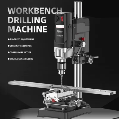 Bench Drill Press 220V | High-Power Industrial Drill Machine with Milling Table for Home & Workshop​