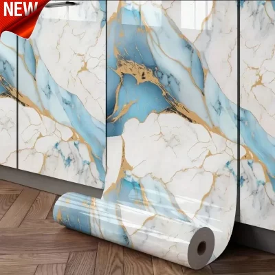 40cm auto-adesivo decorativo à prova de umidade e impermeável pvc papel de parede de mármore armário do banheiro bancada adesivo de parede