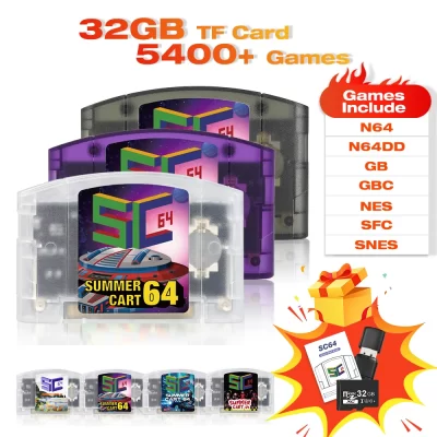 SummerCart64 Open Source N64 Game Card For Nintendo 64 Game Console With Simulator Function Compatibility 5400+ games