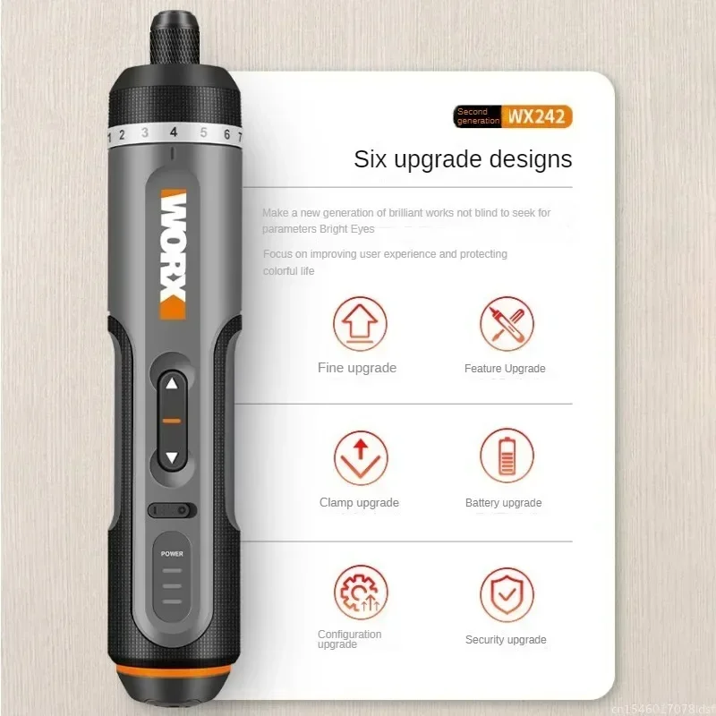 Worx 4v chaves de fenda elétricas conjunto wx242 portátil inteligente sem fio chave de fenda mini furadeira elétrica reparação em casa ferramenta elétrica - Image 5