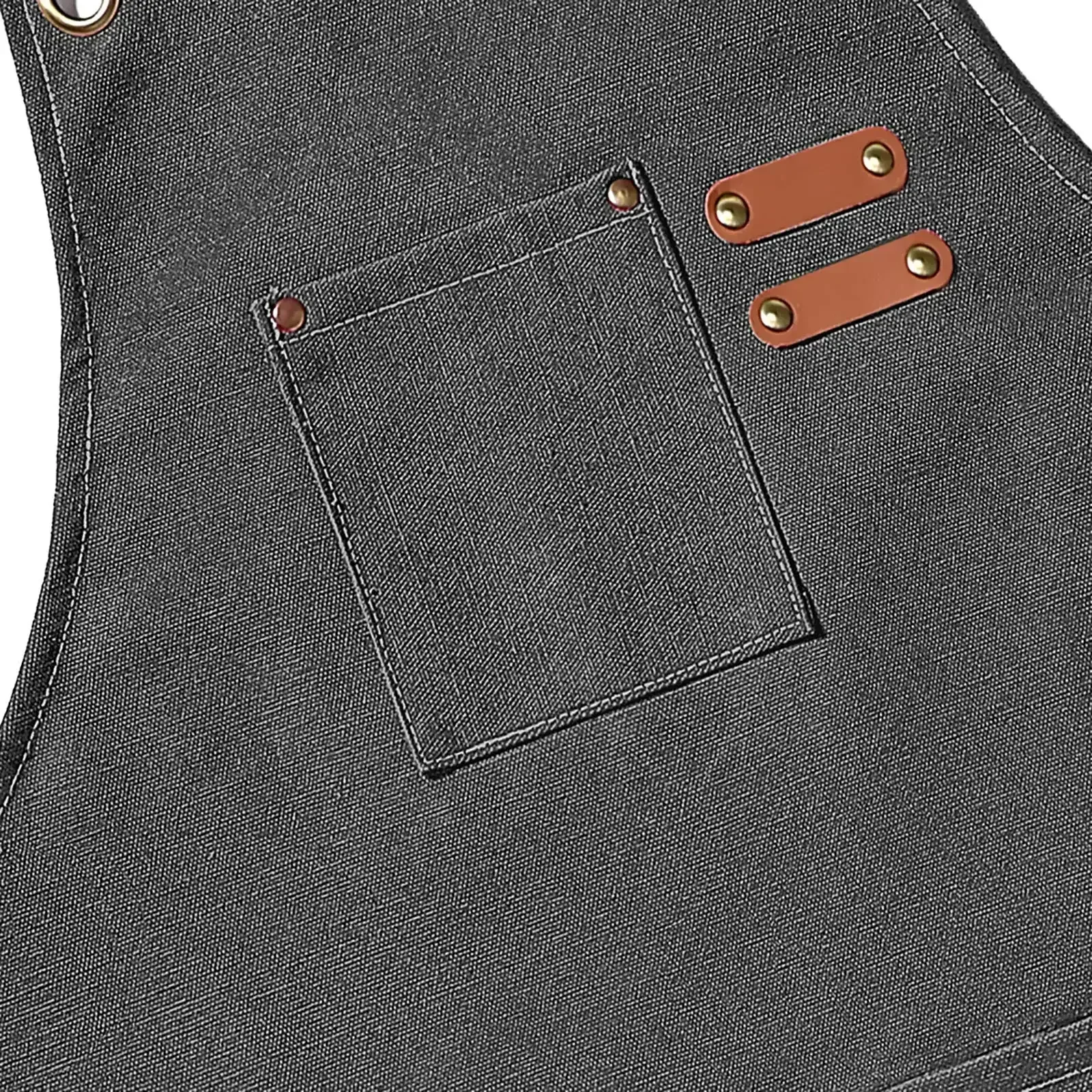 Nova moda lona aventais de cozinha para mulher homem chef trabalho avental para grill restaurante bar loja cafés beleza unhas estúdios uniforme - Image 4