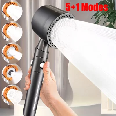 5 modos de spray poupança água cabeça chuveiro abs handheld spa chuveiros grande fluxo portátil filtro do banheiro torneira do chuveiro bocal conjunto