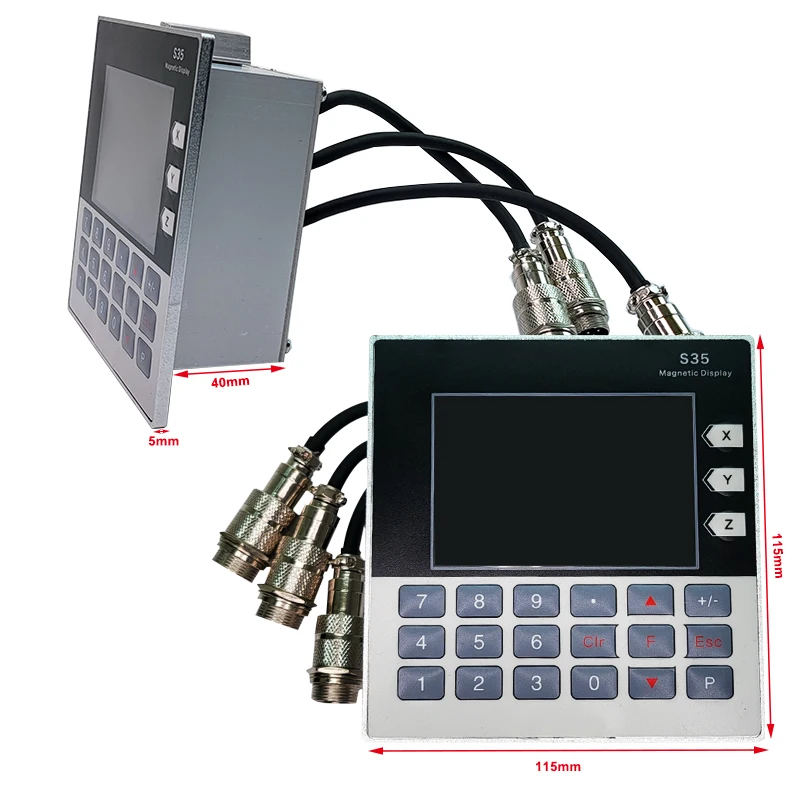 Alta precisão s35/3 eixos leitura digital dro codificador de sensor magnético de 5.7 polegadas para máquina de torno de fresagem de pedra para carpintaria - Image 3