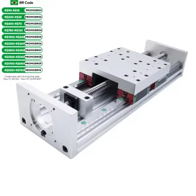 Sliding Table Stage Linear Module With 100mm to 850mm Effective Moving Length + HGR20 Guide Rails + 1605 1610 Ballscrew For CNC
