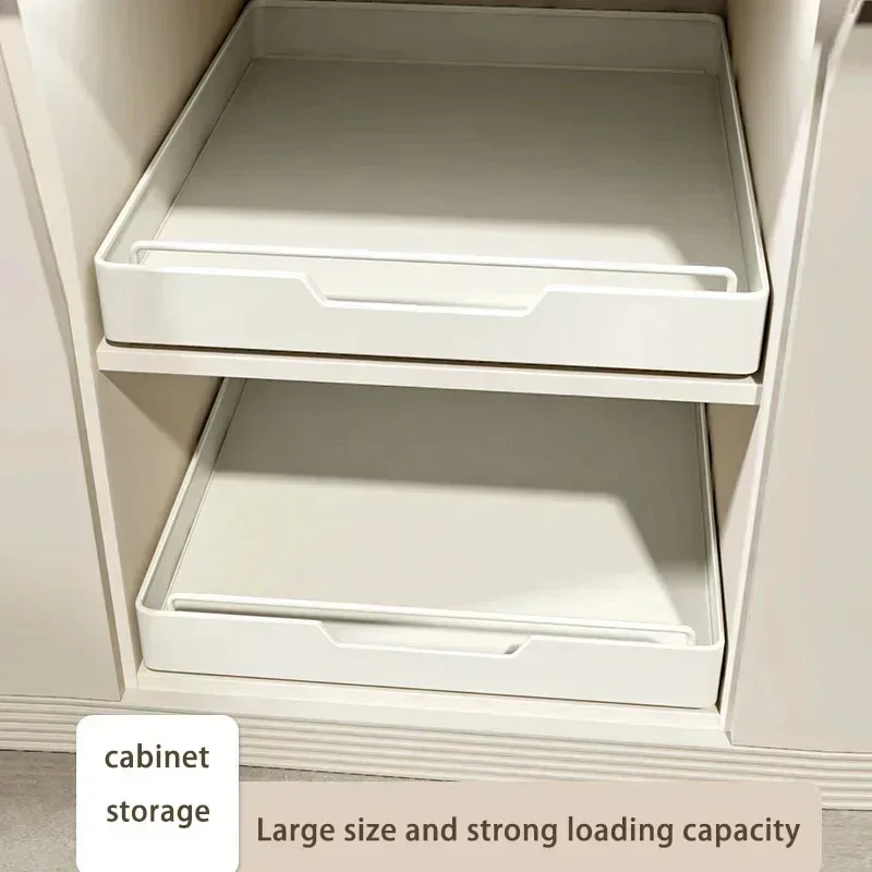 New Kitchen Storage Rack with Slide Rails Pull-out Kitchen Drawer Type Storage Tray Spice Box Storage Rack Cabinets Organizer - Image 2