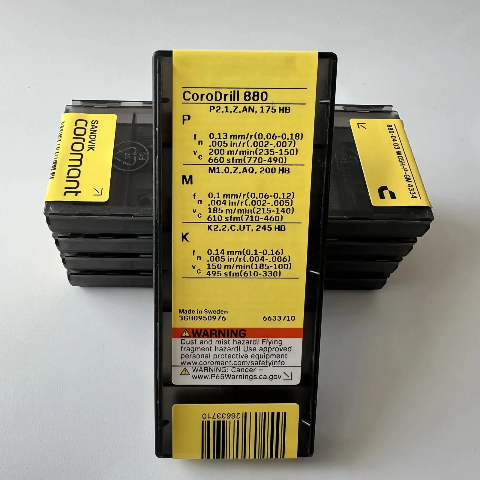 Original SANDVIK / 880-0403W05H-P-GM 4334 / Lâmina CNC de liga dura 10 unidades - Image 5