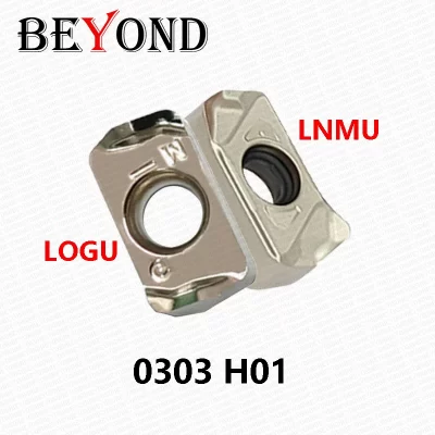 BEYOND LOGU0303-GM LNMU0303 H01 Carbide Insere Fresadora LOGU LNMU 0303 Torno Corte Torneamento Ferramenta Processamento Alumínio