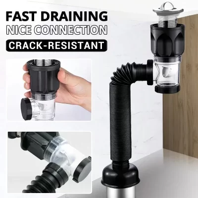 1-3 pces multi funcional universal dreno mão lavatório tubo de drenagem bacia tubo de drenagem não adesivo tubo de extensão de drenagem de cozinha