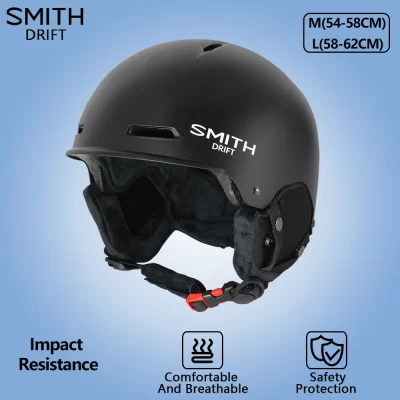 SMITH DRIFT Capacete de esqui leve à prova de choque inverno snowboard snowmobile patinação homens mulheres adolescentes crianças adultos esportes ao ar livre