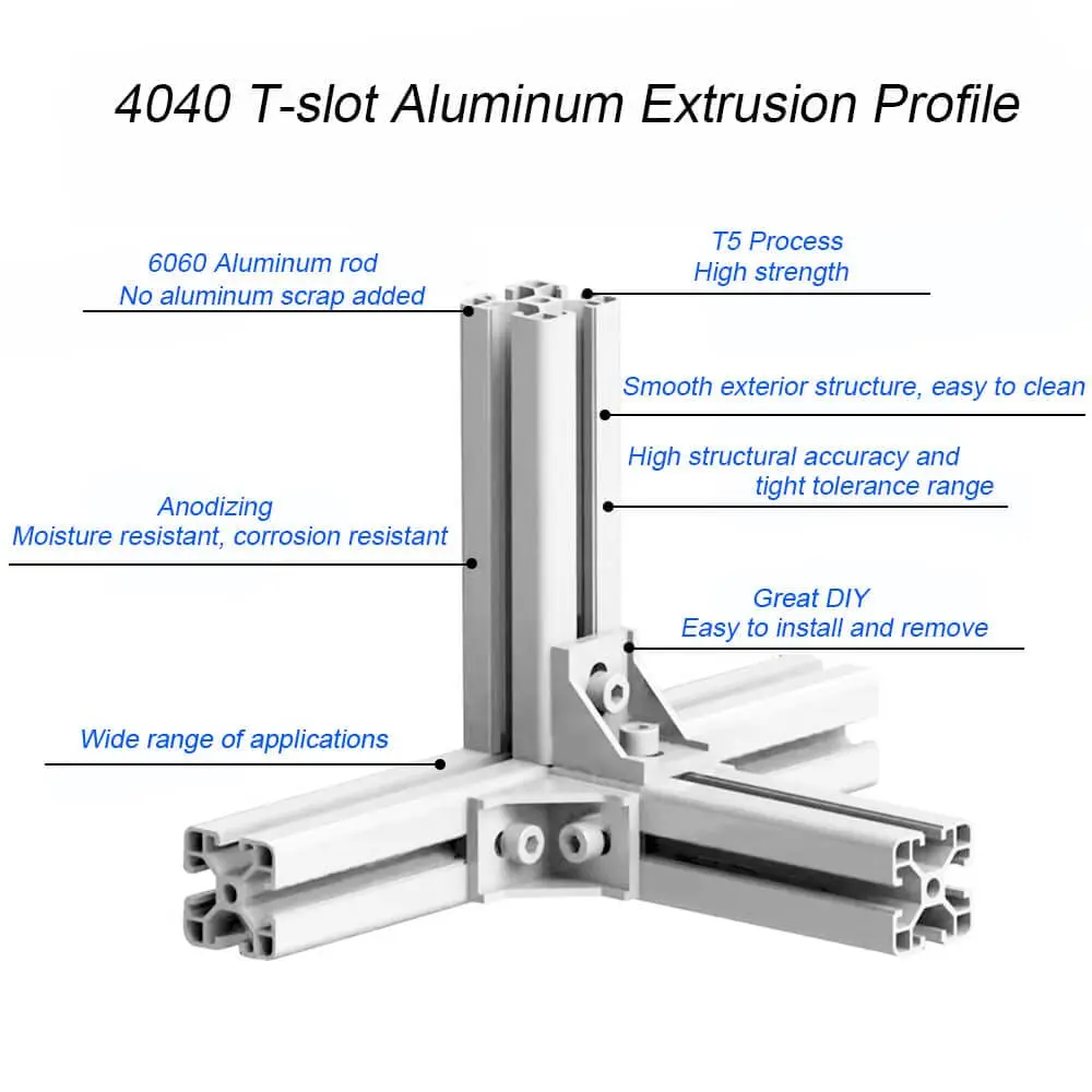 2020 2040 2060 2080 20100 3030 3030N1 3060 4040 Aluminum Profile T-slot EU Standard Linear Rail Extrusion CNC 3D Printer Parts - Image 5