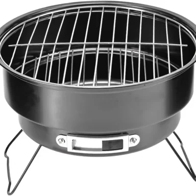 Grelha de churrasco redonda portátil pequena ao ar livre circular pacote de gelo fogão grill conjunto com alça para casa cozinha churrasco piquenique acampamento