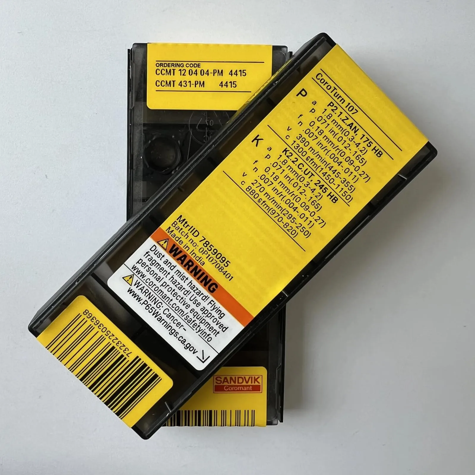 Original SANDVIK / CCMT120404-PM 4415 / Lâmina CNC de liga dura 10 unidades - Image 3
