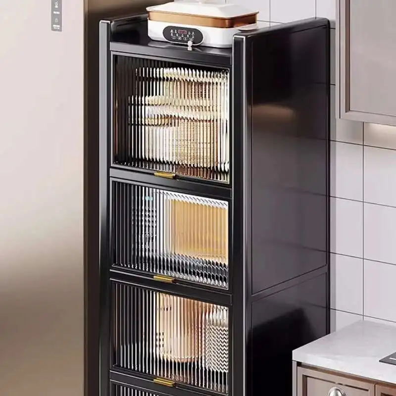 Armários de cozinha de metal modernos, armário de armazenamento multicamadas, prateleiras de chão, móveis multifuncionais zt50kc - Image 5
