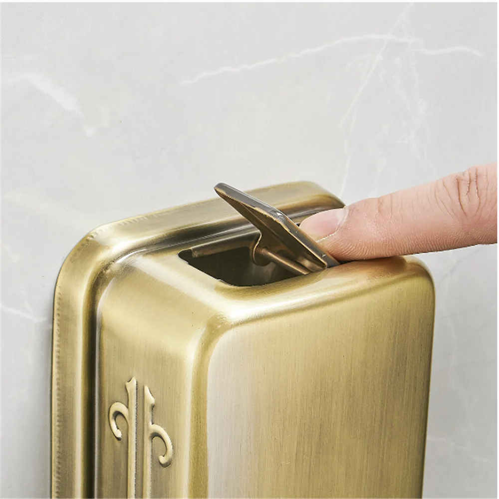 Dispensador de sabão de ouro rosa montado na parede antigo banheiro mão dispensador de sabão líquido/dispensador de sabão de cozinha sus 304 garrafas de shampoo - Image 6