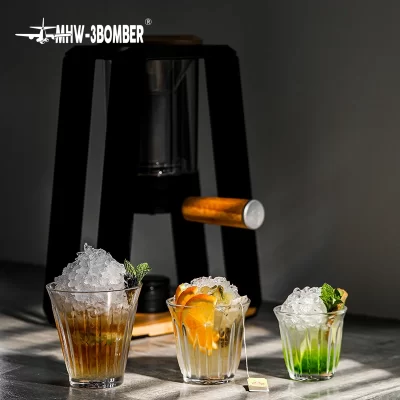 Mhw 3bomber 90-320ml copo de café de vidro transparente copos para café expresso cappuccino suco cocktails cozinha barista produtos vidreiros