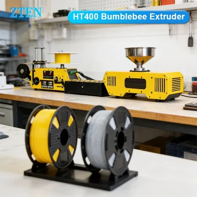 Extrusora de filamento de impressora 3D HT400 Extrusora com ferramentas de extrusão de enrolamento de fio PLA PETG PA ABS Extrusora de consumíveis de impressão 3D