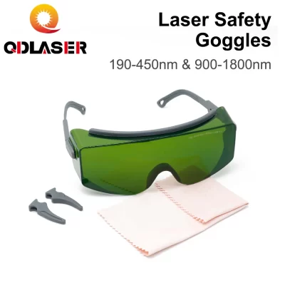QDLASER Protective Goggles Laser Safety Goggles 190-450nm & 900-1800nm OD8+ CE For Fiber Laser Marking & Cutting