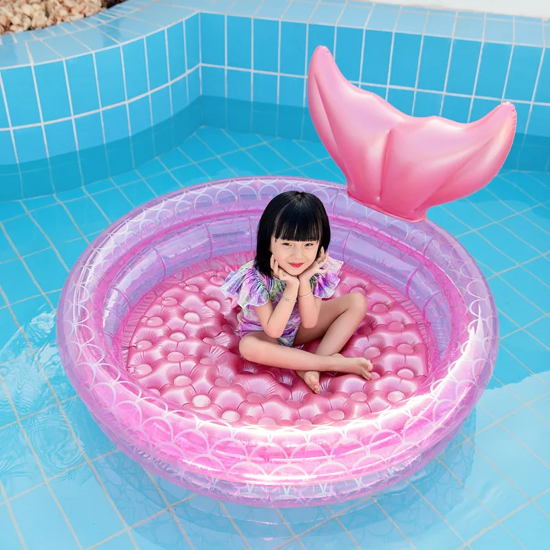 Pool 1PCS Thickened PVC Inflatable Mermaid Pool, Home Infant Kids Baby Pool Ocean Ball Pool