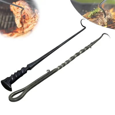 Aço inoxidável BBQ Food Flipper Grill, gancho de carne, grelhar, acampamento ao ar livre, cozinhar ferramenta, novos acessórios