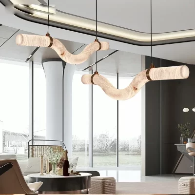 Mármore Pendurado Lâmpadas LED para Foyer, Luminárias Lustre, Luminária de Suspensão Lustre, Luminárias DIY, Nova Tendência, 2024