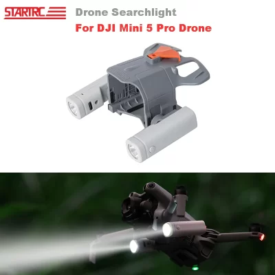 Rechargeable Searchlight for DJI Mini 5 Pro Drone Accessories Searchlight LED Night Flight Signal Light Flashlight Dual Light