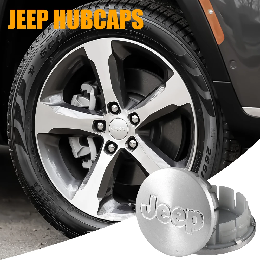 4 pçs 55/64mm tampas centrais da roda do carro hub caps jantes capa calotas acessórios para jeep grand cherokee wrangler renegaed compass jb - Image 5