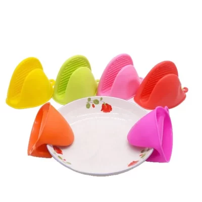 2 pçs luvas de forno silicone resistente ao calor pitada luvas anti escaldante antiderrapante clipes pote titular cozinhar cozimento forno luvas