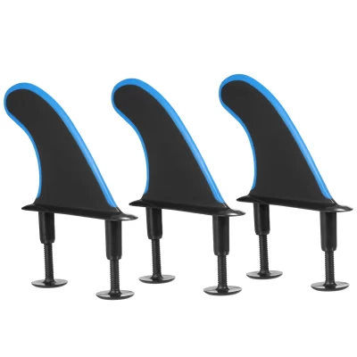 Aleta macia com parafusos, nadadeiras de surf para prancha macia, acessórios de surf de longboard, 3PCs