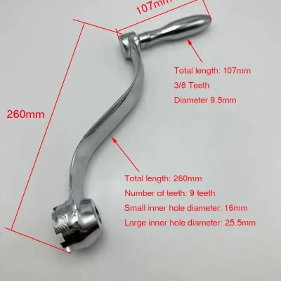 CNC Elevating Knee Crank Handle 9 Teeth Milling Machine M114501C For BRIDGEPORT Mill Part