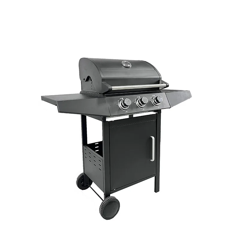 Grelha a gás grande profissional para churrasco ao ar livre, churrasqueira de pátio com mais de 4 queimadores com armário e rodas, aço inoxidável sem fumaça - Image 2