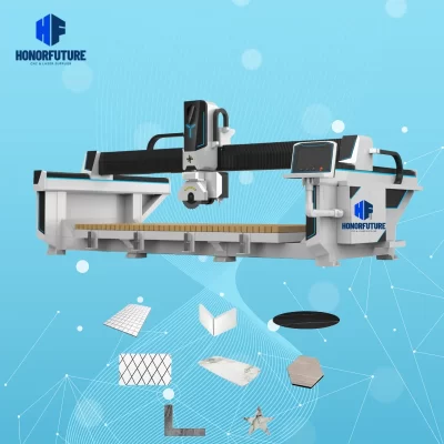 Stone Cnc Router Bridge Saw 5 Axis 4th Axes Marble Granite Tile Kitchen Countertop Polishing Cutting Machines