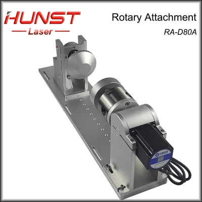 HUNST Rotary Axis 3jaw Worktable Chuck D80A & Activity Tailstock Indexing Head for CNC Laser Marking and Engraving Machine