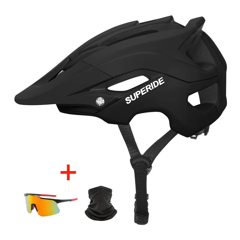 Superide em-molde dh mtb capacete de bicicleta esportes anti-impacto estrada mountain bike capacete das mulheres dos homens equitação ciclismo capacete - Image 4