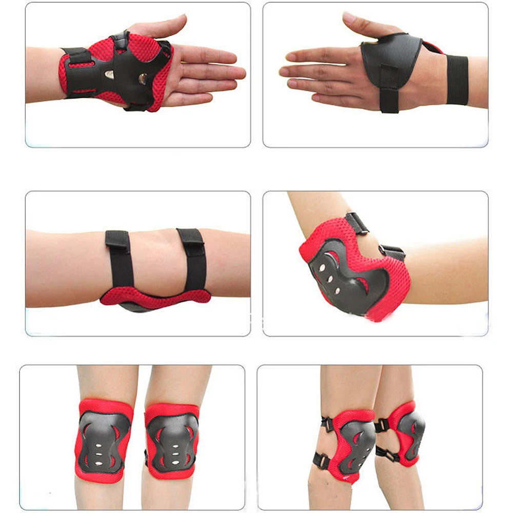 7 Pçs/Set Crianças Patinação Bicicleta Capacete Joelho Guarda de Pulso Cotovelo Pad Set para Crianças Ciclismo Sports Protective Guard Gear Set - Image 4