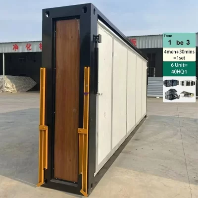 Customizable Prefab Houses Two Bedrooms 1 Bathroom Luxury 20/ 40ft Prefab Hotel Folding Container Homes