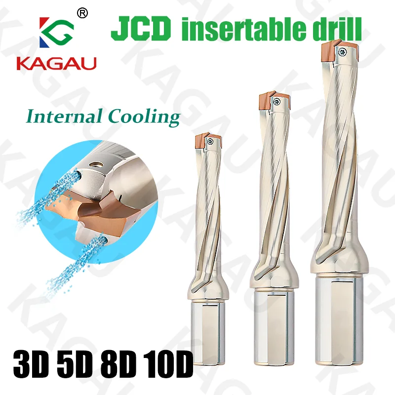 Haste de broca de coroa de resfriamento interno 3d 5d 8d 10d diâmetro de perfuração de furo profundo 10-25mm para inserção hcd broca em u inserível