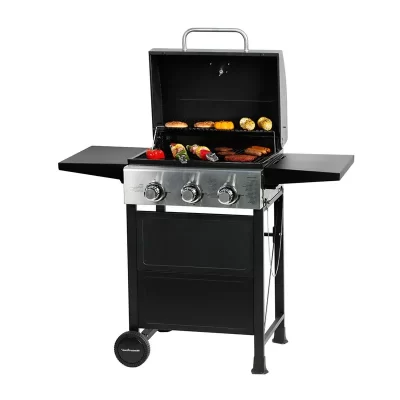 Pátio ao ar livre churrasqueira a gás jardim doméstico estilo americano forno brasado removível rack de churrasco com cesta de tempero