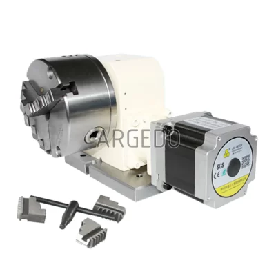 CRA285 CNC 4th Rotary Axis Indexer Dividing Head Reduction Ratio 15:1 with 3-jaw 130mm Chuck & Metal Roller Cam Reducer