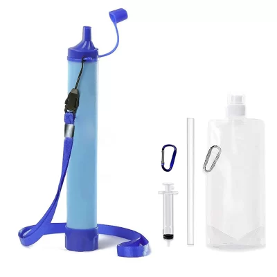 Purificador de água ao ar livre acampamento caminhadas vida de emergência purificador portátil filtro de água adequado para fluxos, lagos acampamento ao ar livre