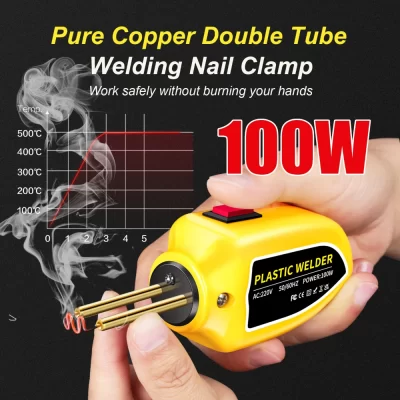 100w máquina de solda de plástico pistola soldador de plástico 200 pçs grampeador quente pára-choques kit de reparo ferro de solda para ferramentas de reparo de pára-choques de carro