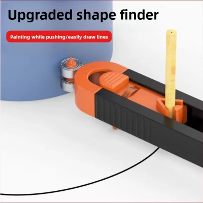 Profile Scribing Ruler with Adjustable Locking Mechanism for Irregular Contour Measurement - Precision Woodworking Gauge Tool