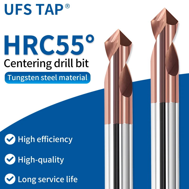 UFS TAP NC Spot Drill Carbide Stub Center Bit 60 90 120 Degree 1-20mm Chamfer Location Prepare Guide Pilot Hole CNC Machine Tool