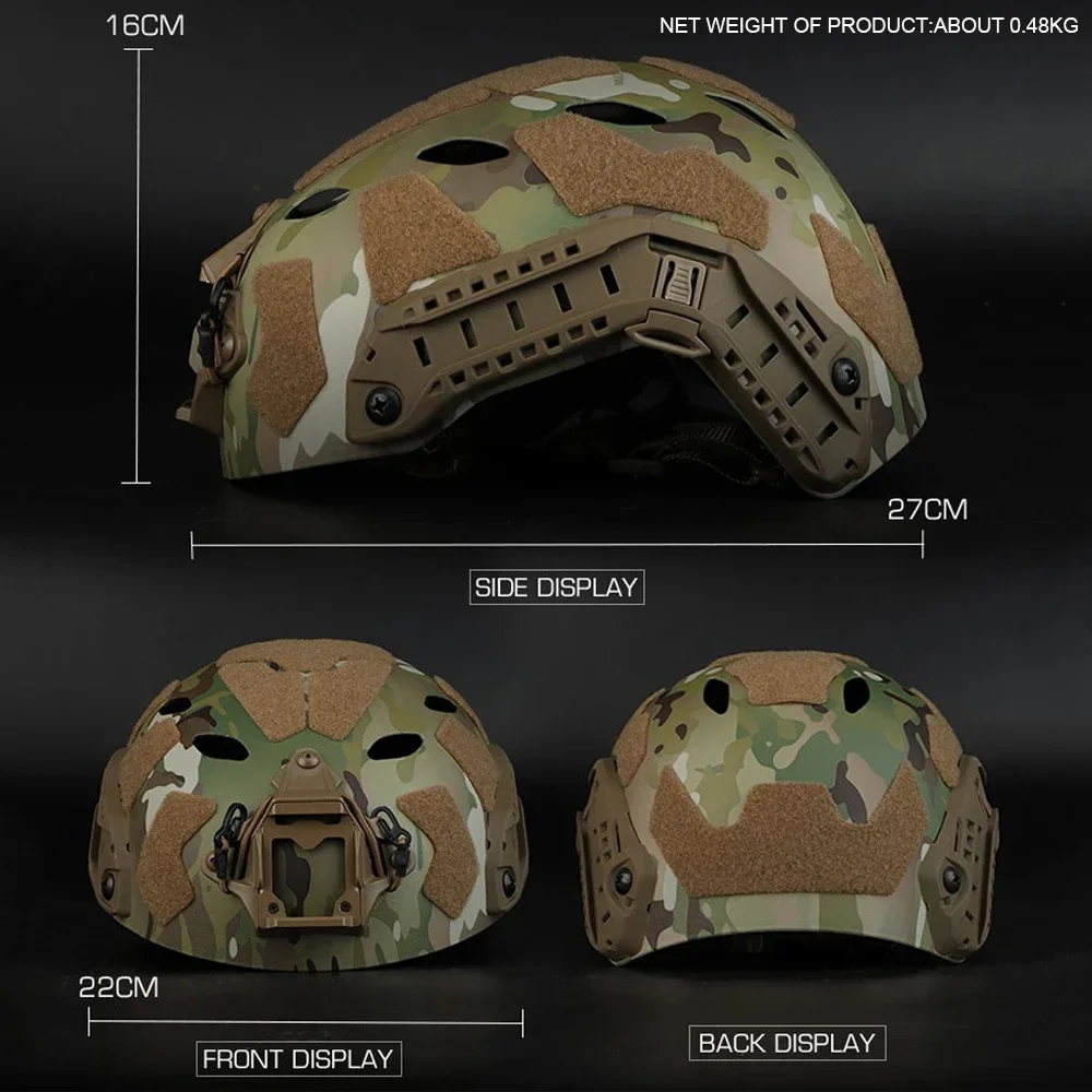 Capacete rápido airsoft mh capacete abs novo engrossado ao ar livre pj pistola de ar tiro cs equipamentos de proteção - Image 6