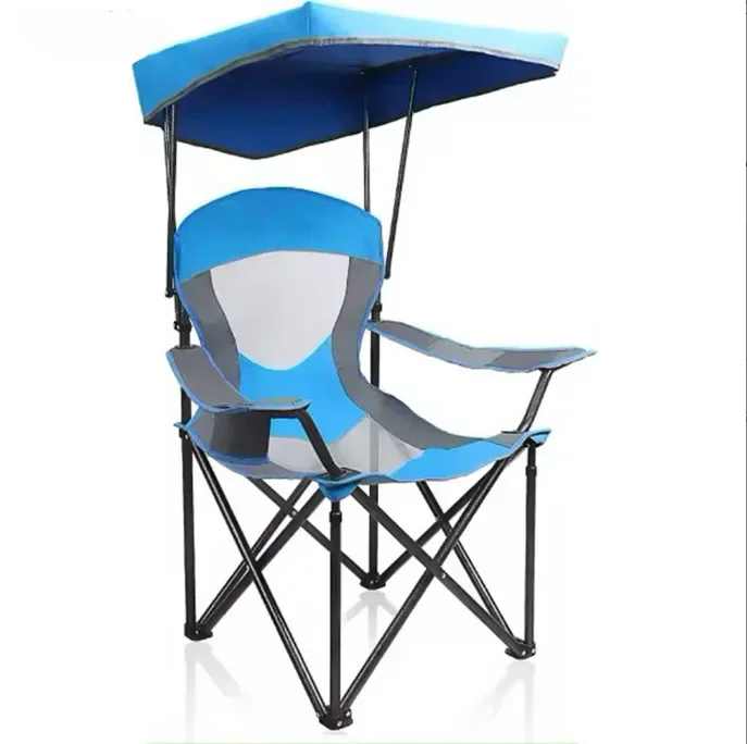 Foldable Lawn Fishing 2-person Outdoor Folding Double Camping Chairs Beach Chair With Canopy